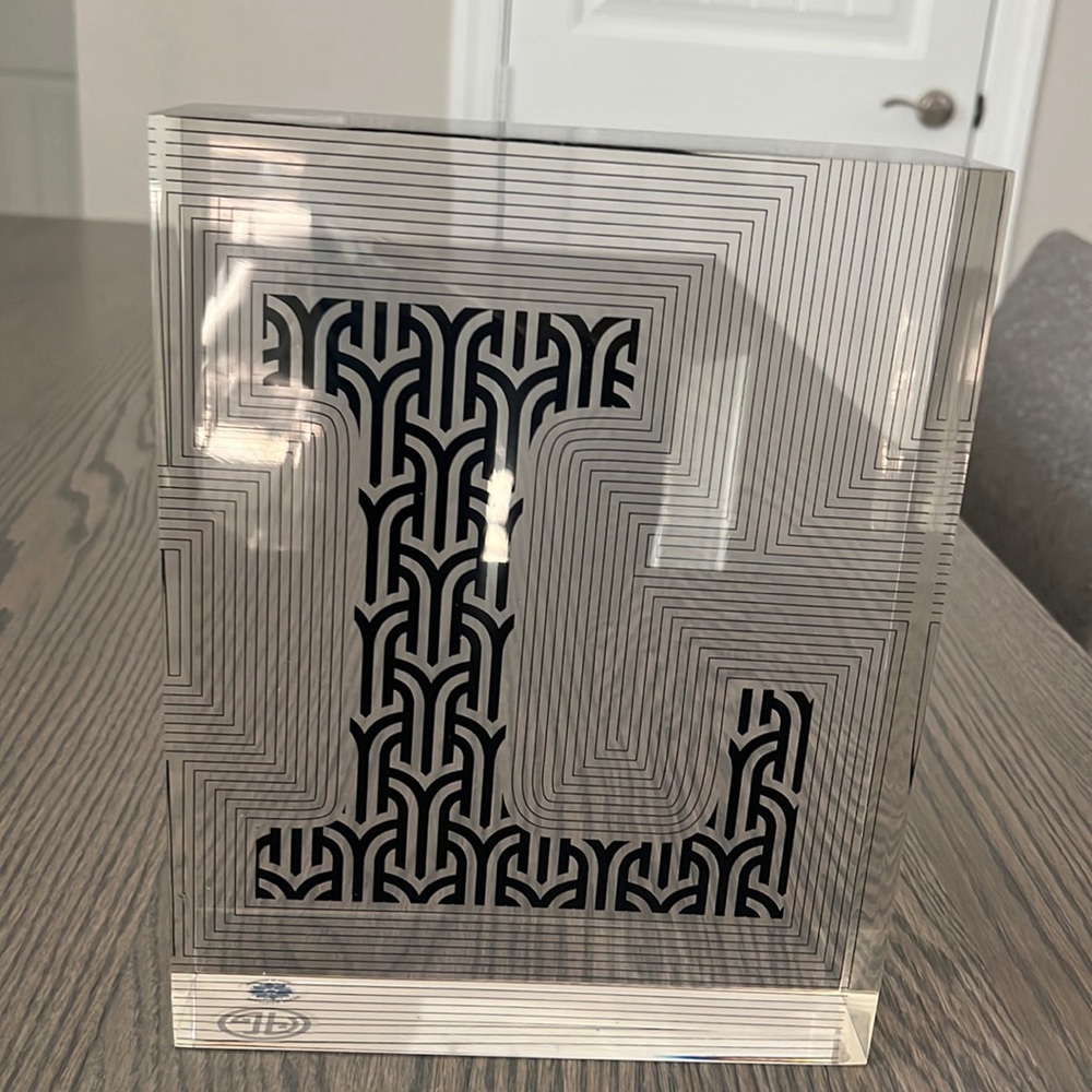 Jonathan Adler lucite Letter Block “L”